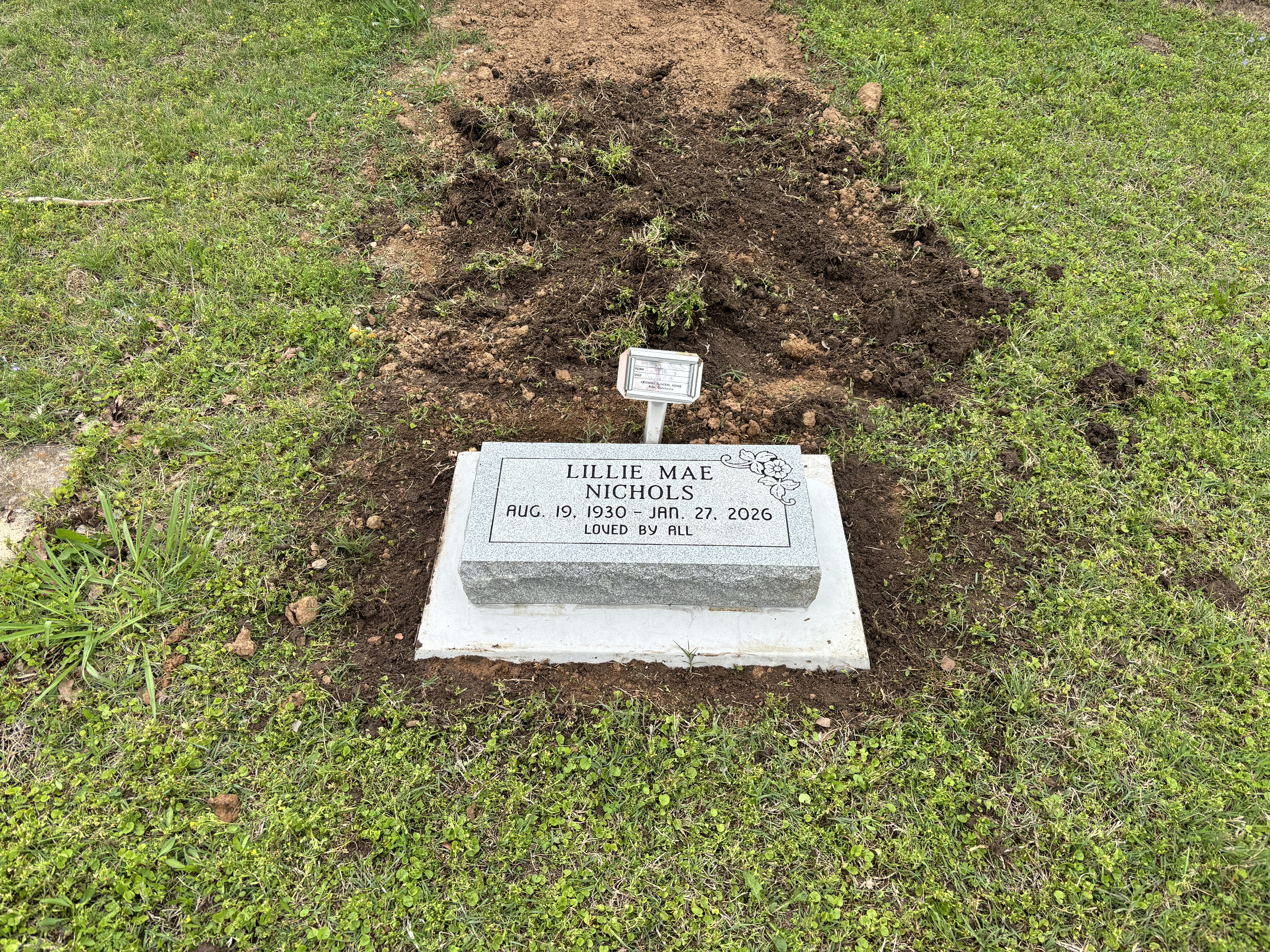 Georgia Grey Monument - Rosedale Cemetery, Ada OK