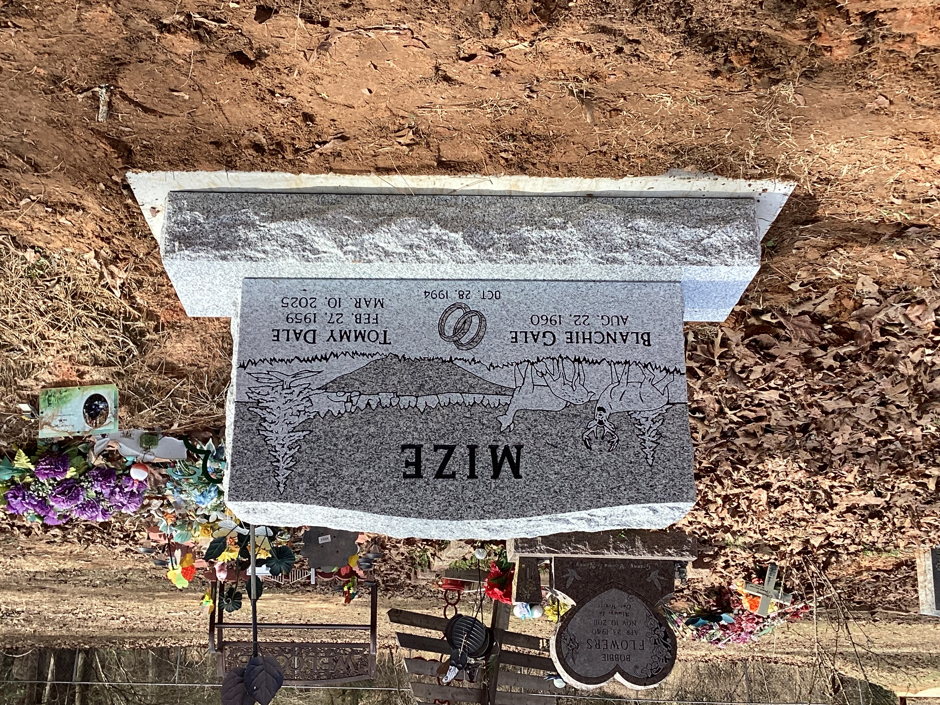 Light Gray Monument - Oak Grove Cemetery, Broken Bow OK