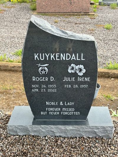 Dark Gray Monument - Denison Cemetery, Idabel OK